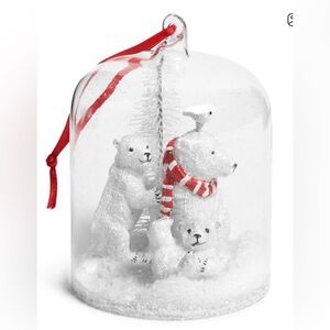 New Vera Bradley Polar Bear Snow Globe Beary Merry Ornament🐻‍❄️
